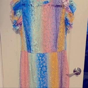 Multicolor Lace Boutique Dress